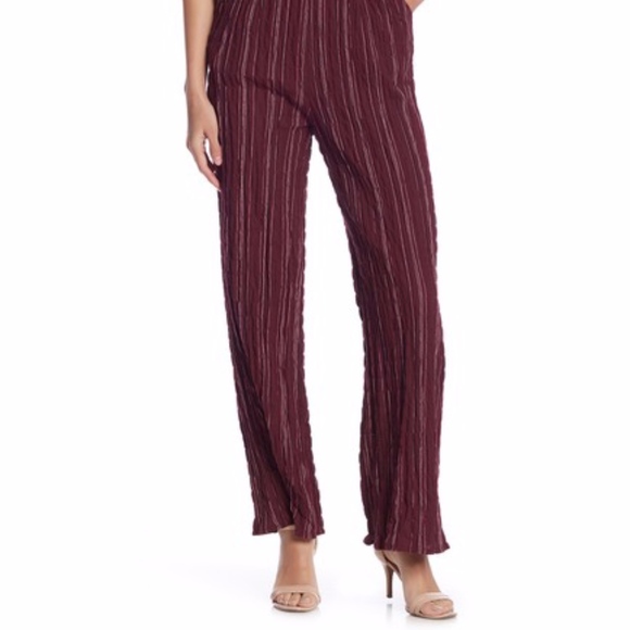 Moon River Stripe Print Back Tie Jumpsuit - Picture 2 of 8